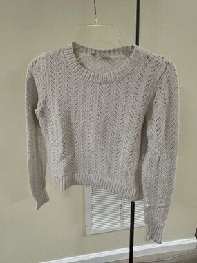 Loft off white chevron print sweater